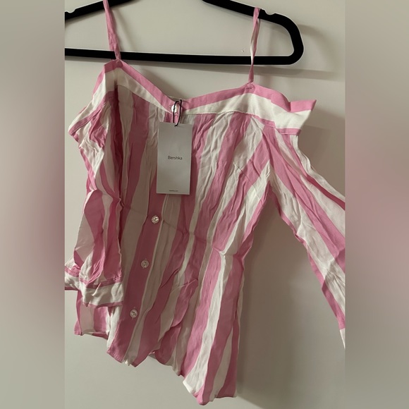 Bershka striped off the shoulder top - Picture 2 of 2